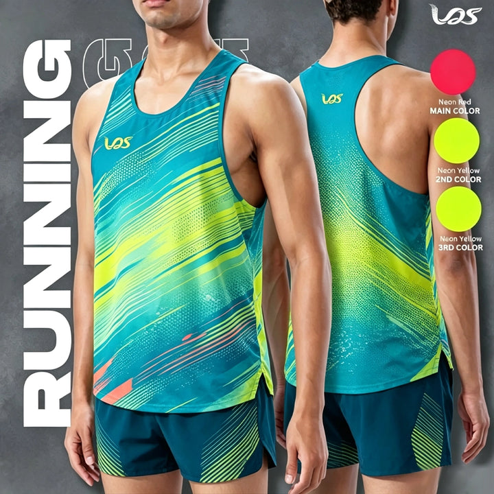 Blushwave Neon Running Singlet
