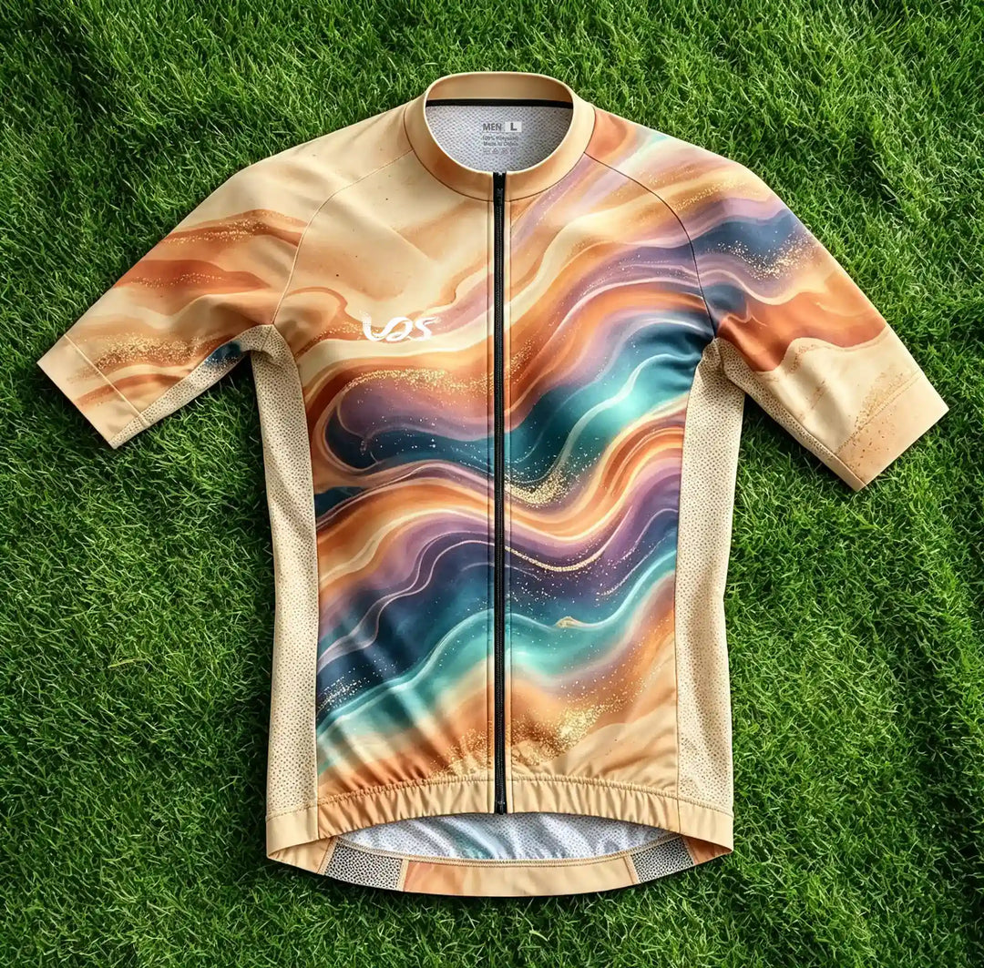 Beige Hybrid Cycling Jersey