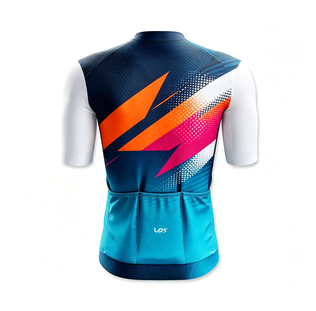Navy Seamless Cycling Jersey