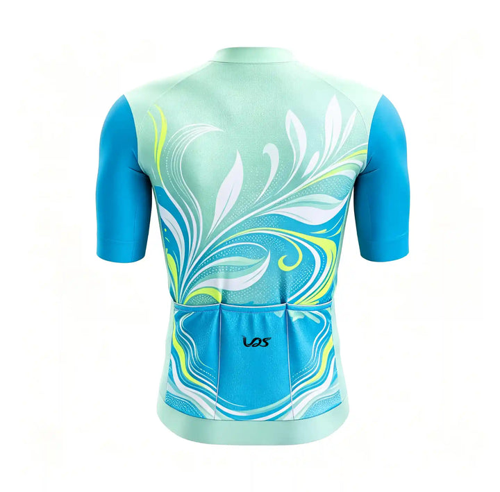 Pastel Blue Seamless Cycling Jersey