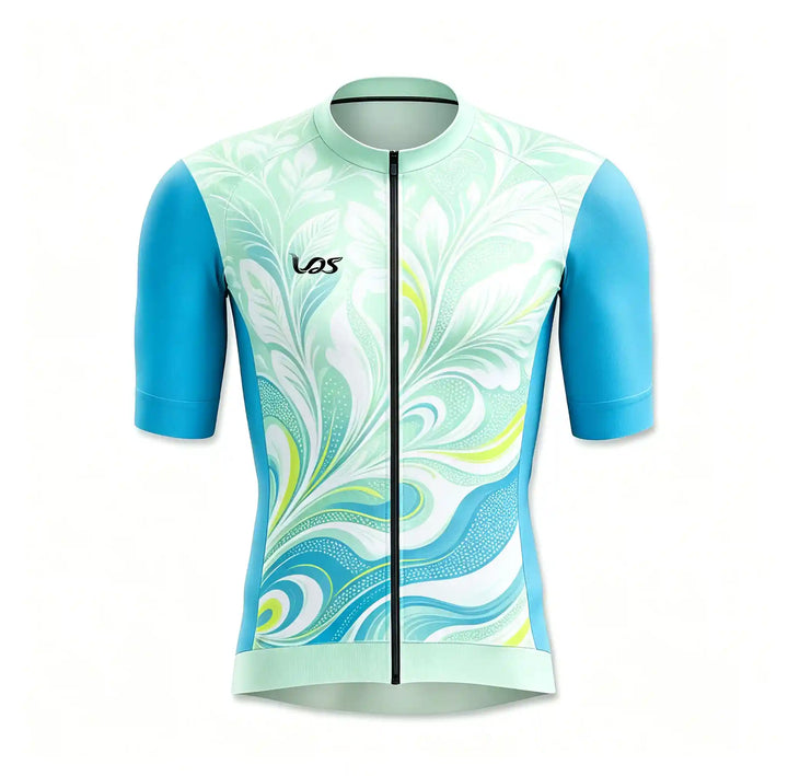 Pastel Blue Seamless Cycling Jersey