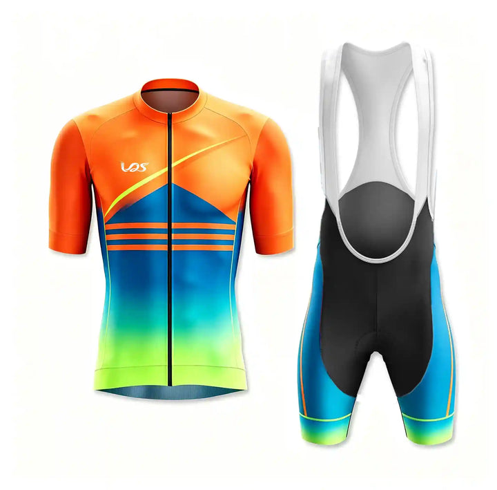 Cyan Opaque Seamless Cycling Jersey