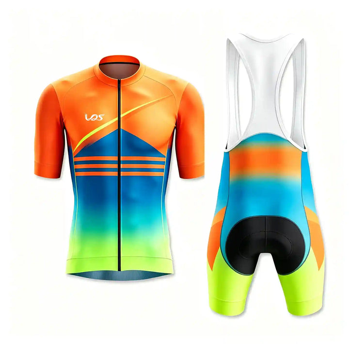 Cyan Opaque Seamless Cycling Jersey
