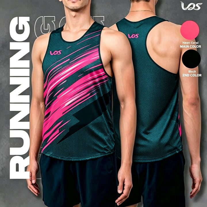 HexaVolt Neon Running Singlet